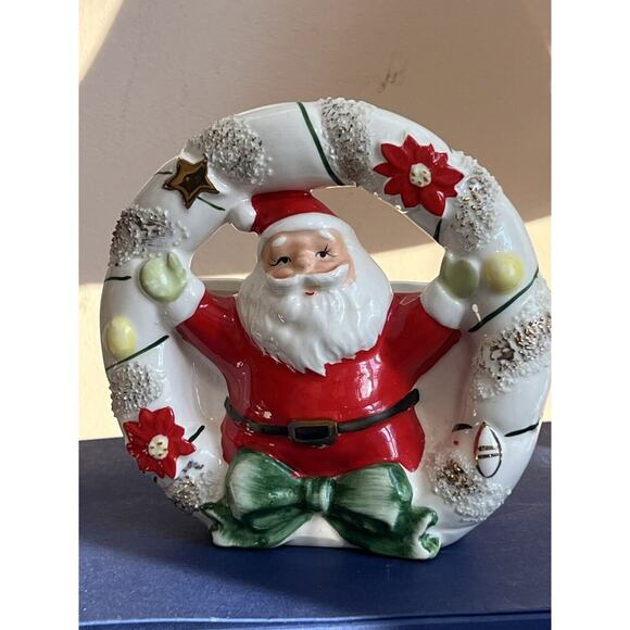 Vintage1960s Relpo Spaghetti Santa Planter, 5 1/2" Planter Vase, A988 Japan - Picture 2 of 11